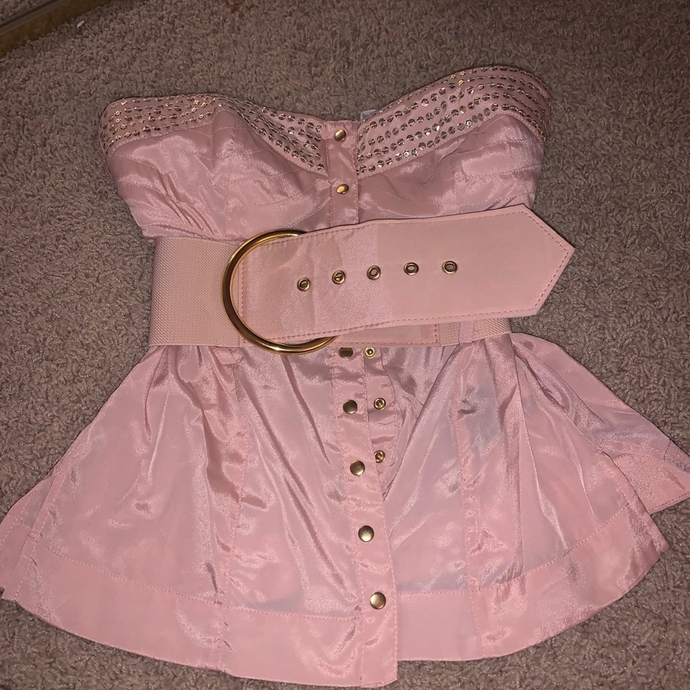 Pink BEBE Y2k Tube Top